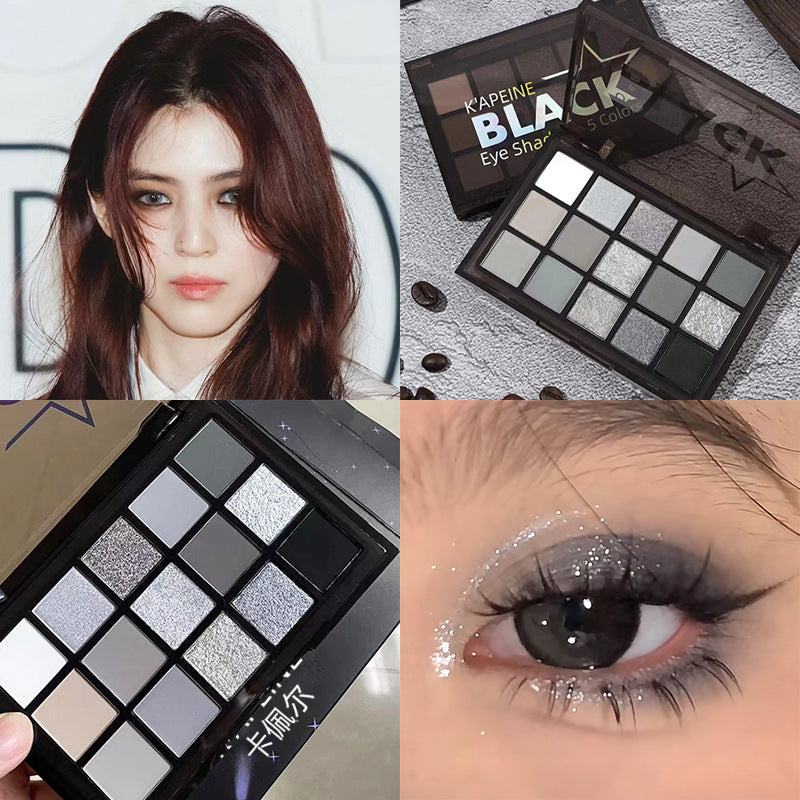 Easy To Color Shimmer Matte Cos Gray Black Dark Color European And American Smoky Makeup